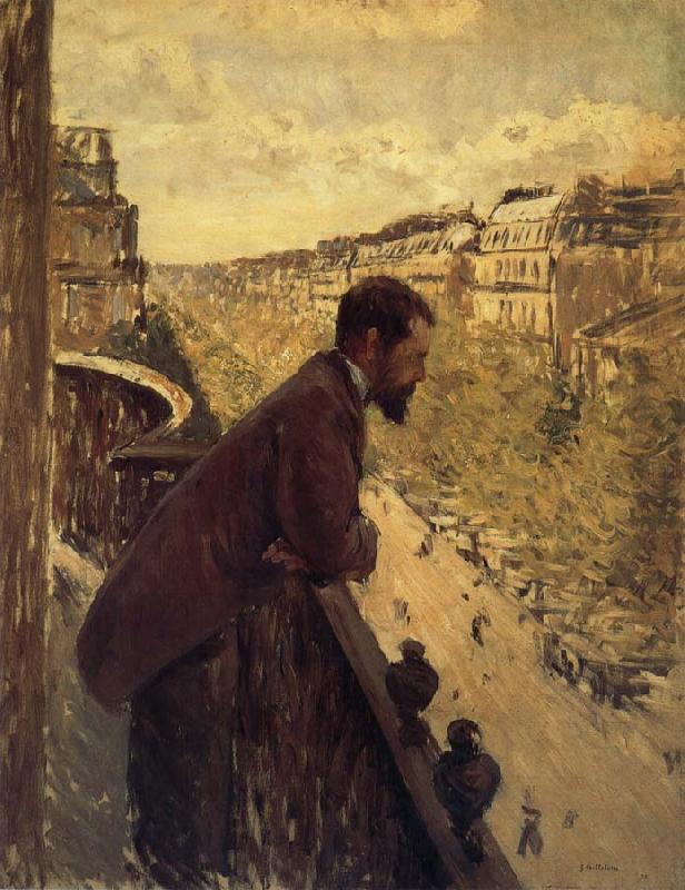 Gustave Caillebotte The man stand on the terrace